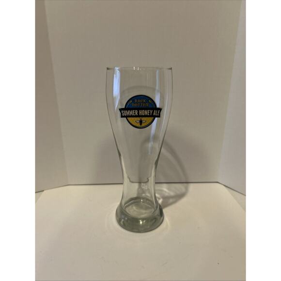 Tall Beer serving drinking glass Rock Bottom Summer Honey Ale 9” - Picture 1 of 5